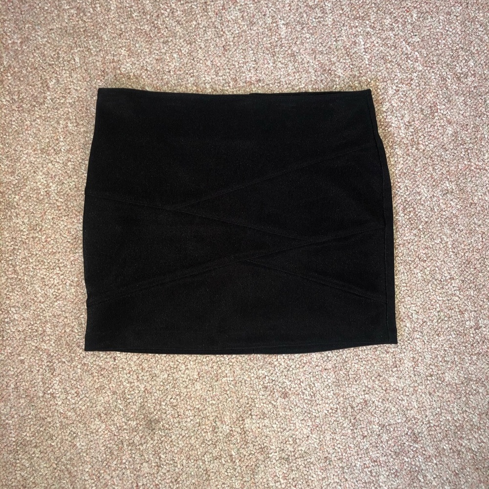 Black mini skirt